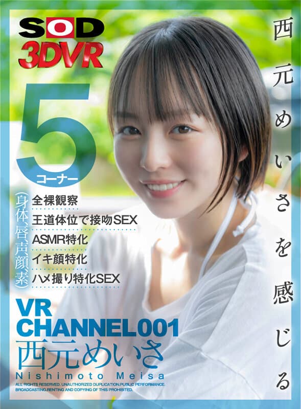 DSVR-1085 西元めいさ VR CHANNEL 001 西元めいさ 西元めいさ 感觉（身体、嘴唇、声音、面部、元素） 5 个角落 x 裸体观察 x 皇家姿势接吻 SEX x ASMR 专业 x 活脸专业 x Gonzo 专业 SEX
