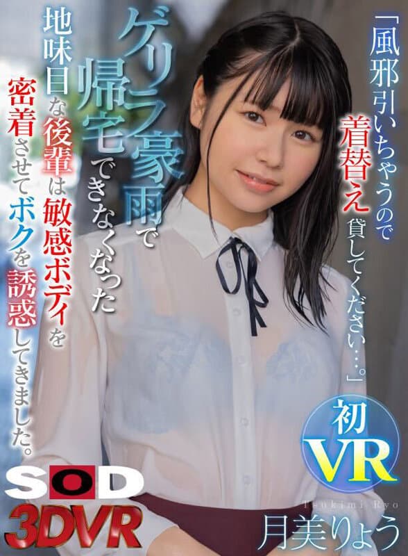 DSVR-1470 【VR】“我好像感冒了，请借我衣服穿…” 平时不起眼的后辈因暴雨无法回家，用敏感的身体紧贴着我诱惑我。月美凉