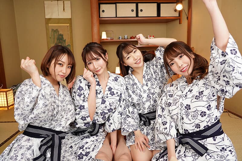 VRKM-1647 【VR】人生首次迎来巅峰桃花运！！与公司四位知名美女下属共度两天一夜温泉之旅。旅馆房间内的梦幻束缚玩具调教&后宫性爱 兰兰 五月芽衣 八乃翼 天川空