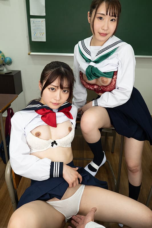 AQUBE-021 [Vr] 与面前的两名女同性恋同学发生青春期性行为