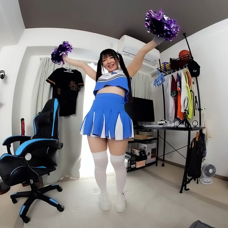 CRVR-384【VR】【8KVR】チアダンスに感激！これからこの黒髪巨乳とSEXします！天真爛漫な真白ムチムチボディの年下彼女と放課後中出しエッチ！ 真白ふわり