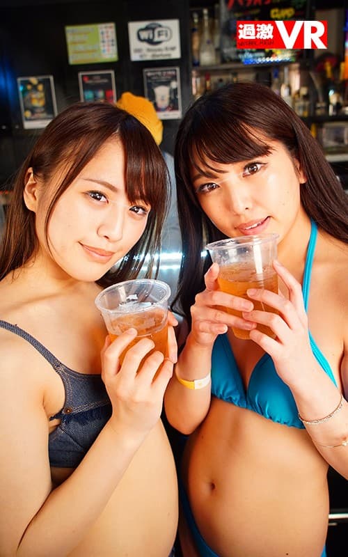 NHVR-046 [VR] 比基尼之夜潜入传闻有春药派对的夜店，被酒精和声音发疯的泳装妹子被连续射出