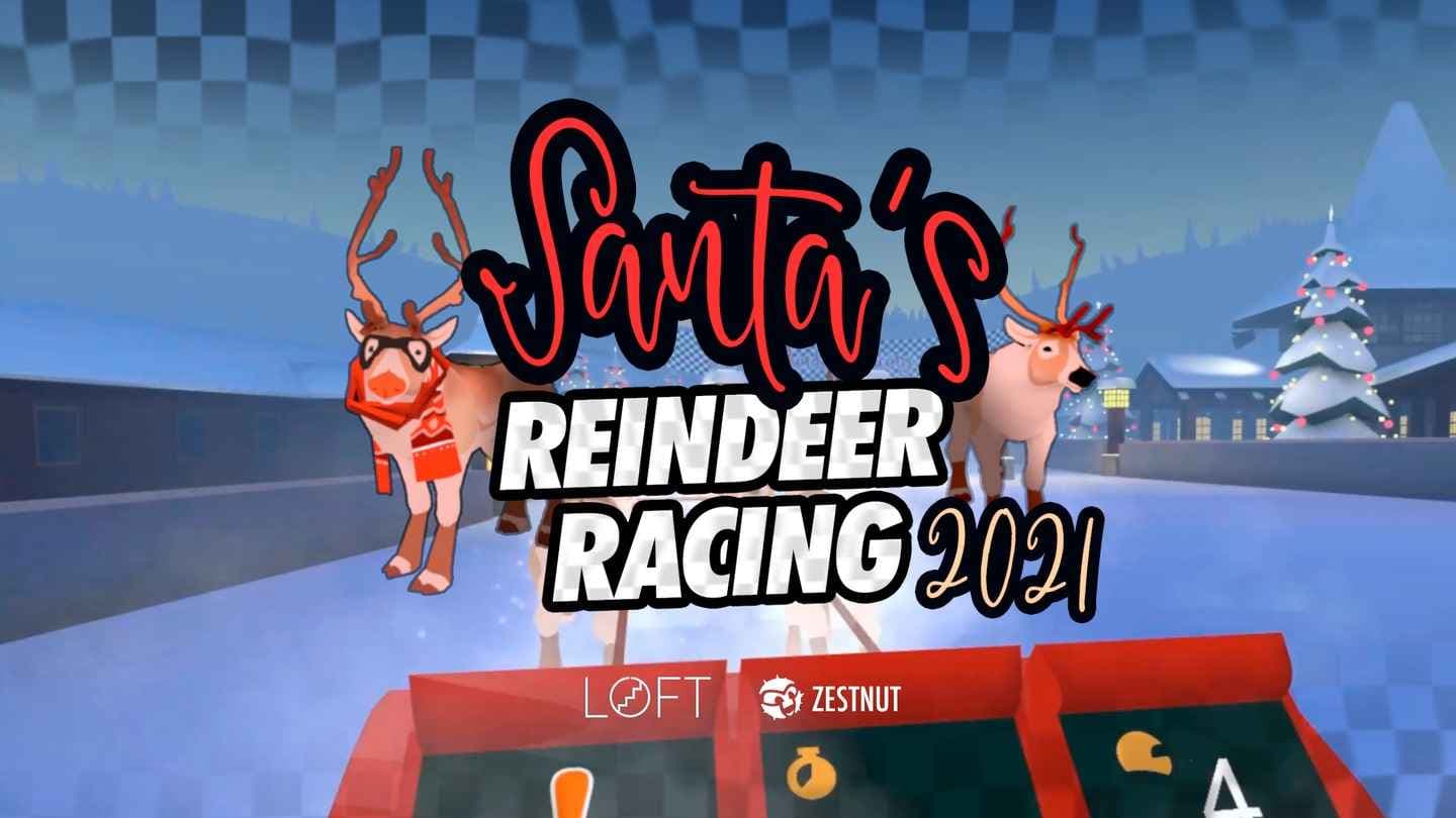 Oculus Quest 游戏《2021 年圣诞老人驯鹿赛》Santas Reindeer Racing 2021
