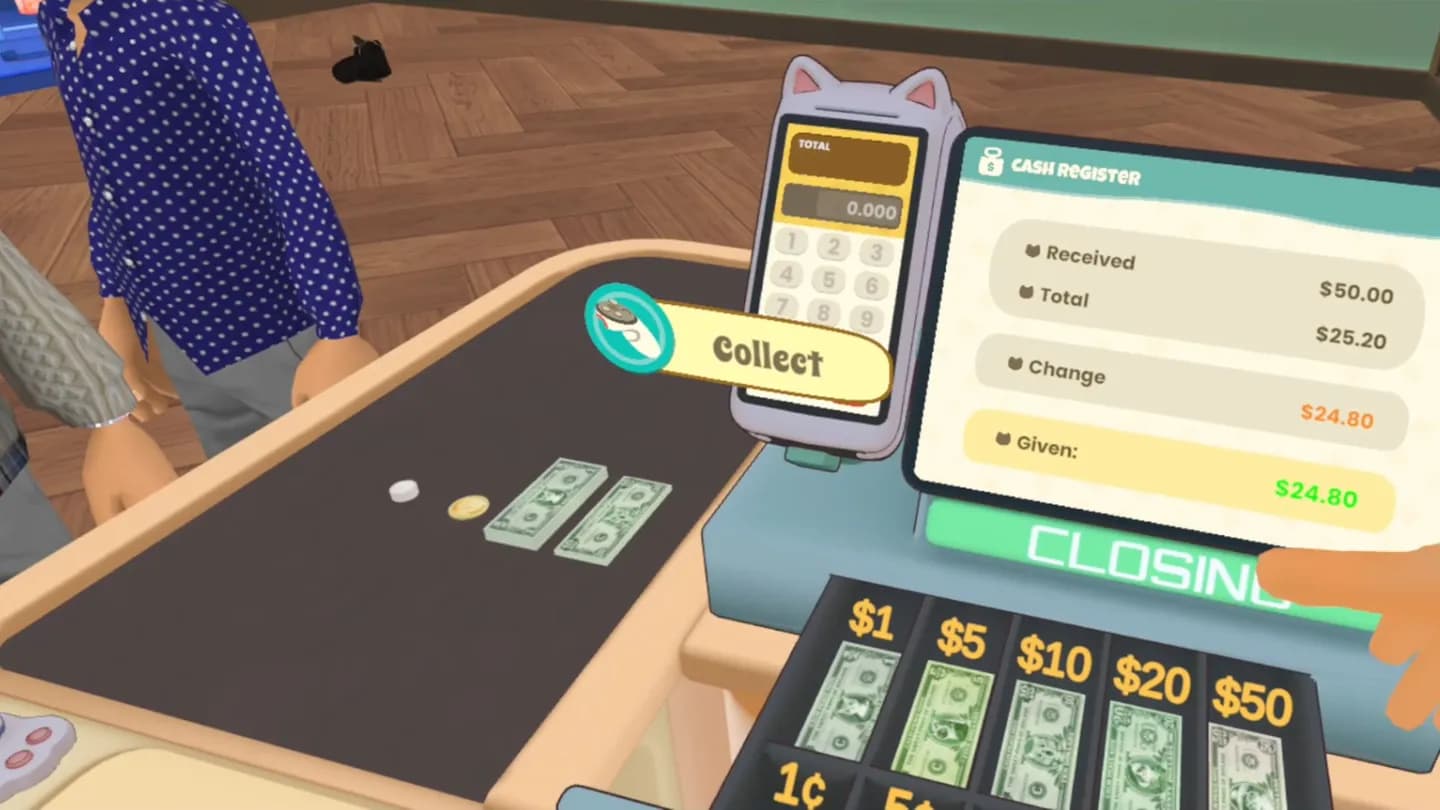 Meta Quest 游戏《喵星人超市》Meow Mart 游戏截图
