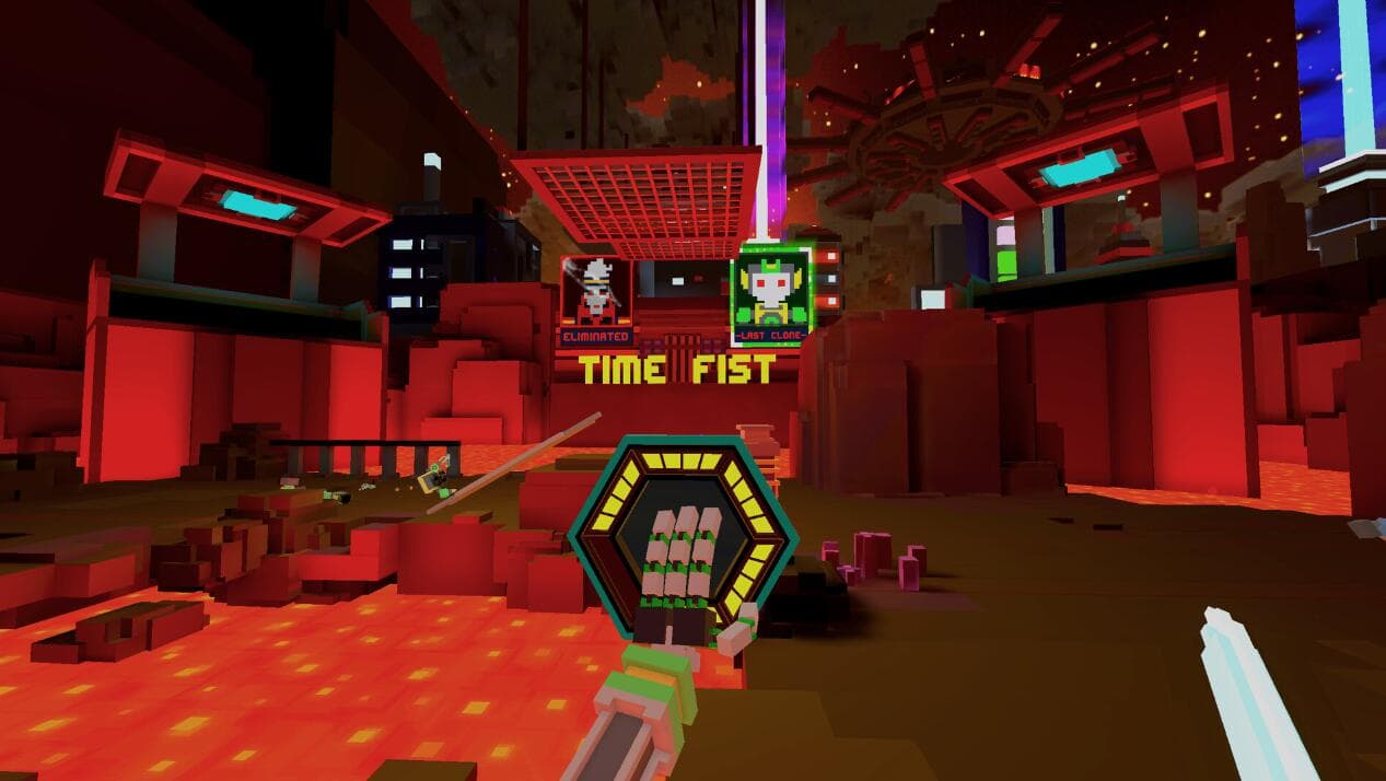 Meta Quest 游戏《超级像素克隆战斗》Clone Drone in the Hyperdomedani 游戏截图