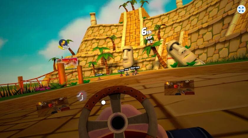 Meta Quest 游戏《轰鸣卡丁车》Boom Karts 游戏截图