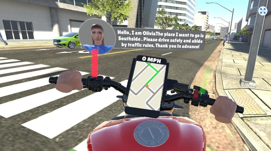 Meta Quest 游戏《摩托出租车》Moto Taxi