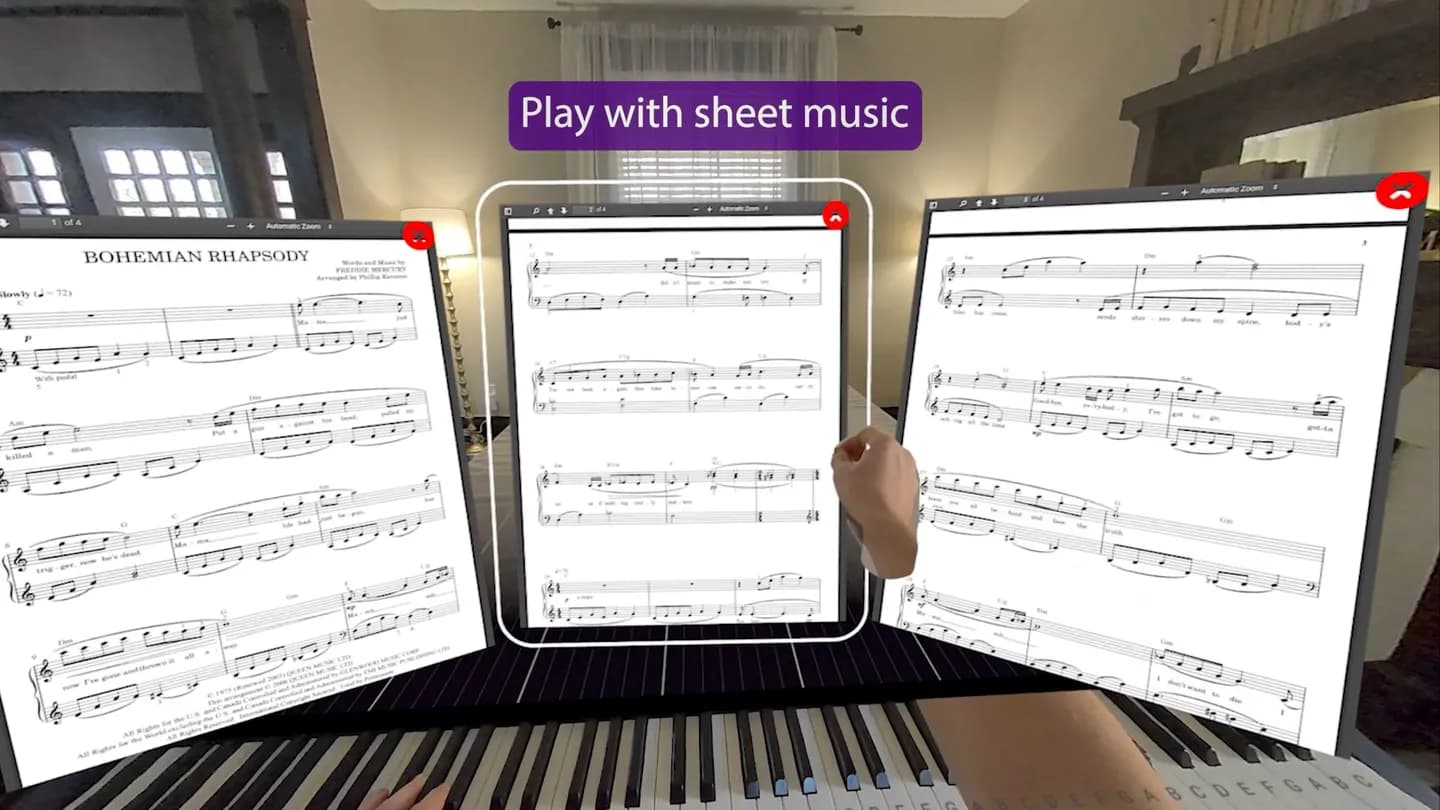 Oculus Quest 游戏《AR钢琴-中文配音汉化版》PianoVision AR+170首曲谱整合包