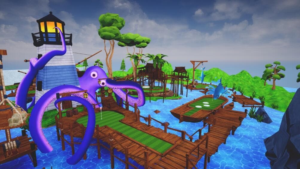 Oculus Quest 游戏《奇葩迷你高尔夫VR》Mini Golf Hustler（高速下载）