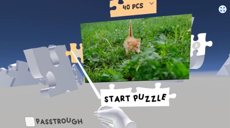 Meta Quest 游戏《视频拼图》Video Puzzle
