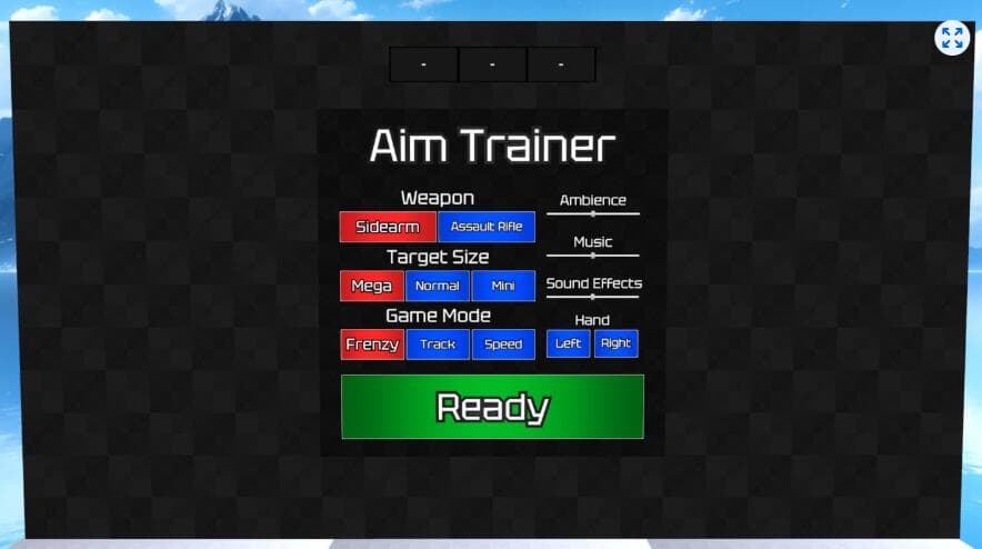 Oculus Quest 游戏《目标训练师》Aim Trainer