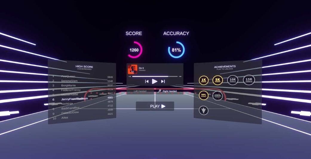 Oculus Quest 游戏《体验网球VR》Slam VR （高速下载）