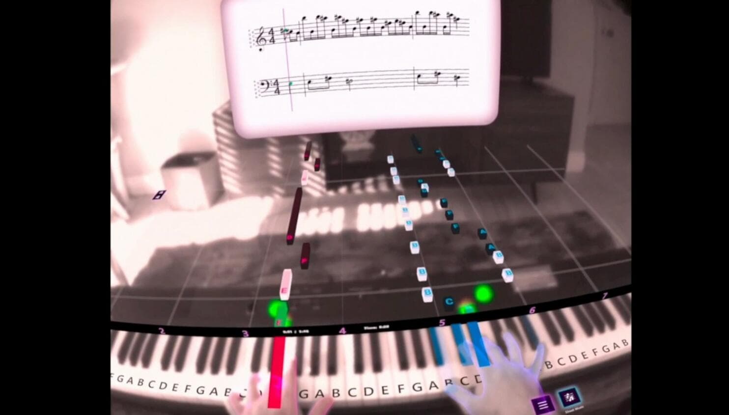 Oculus Quest 游戏《AR钢琴》PianoVision AR