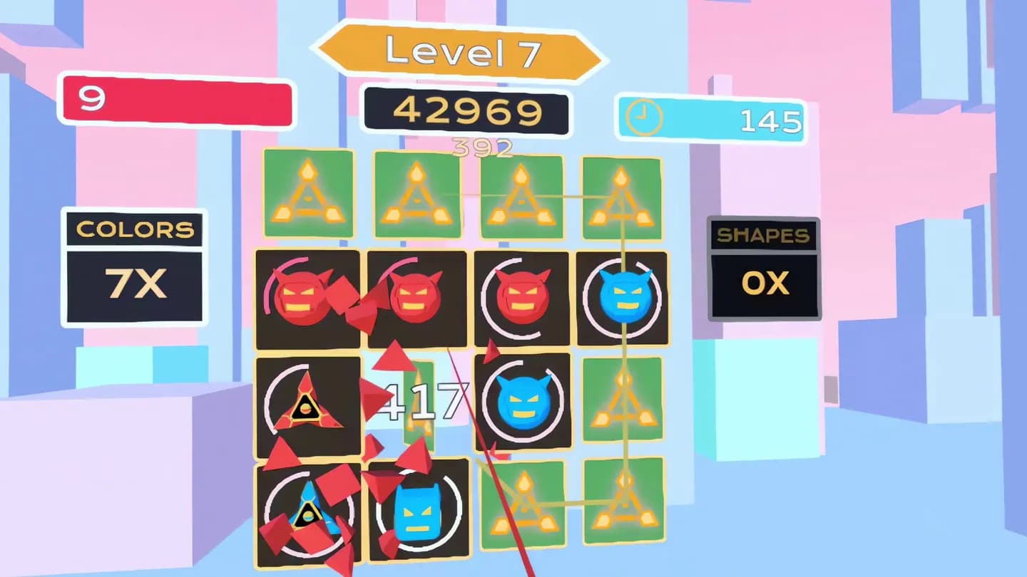 Meta Quest 游戏《射击消消乐》GRIDFLOW 游戏截图