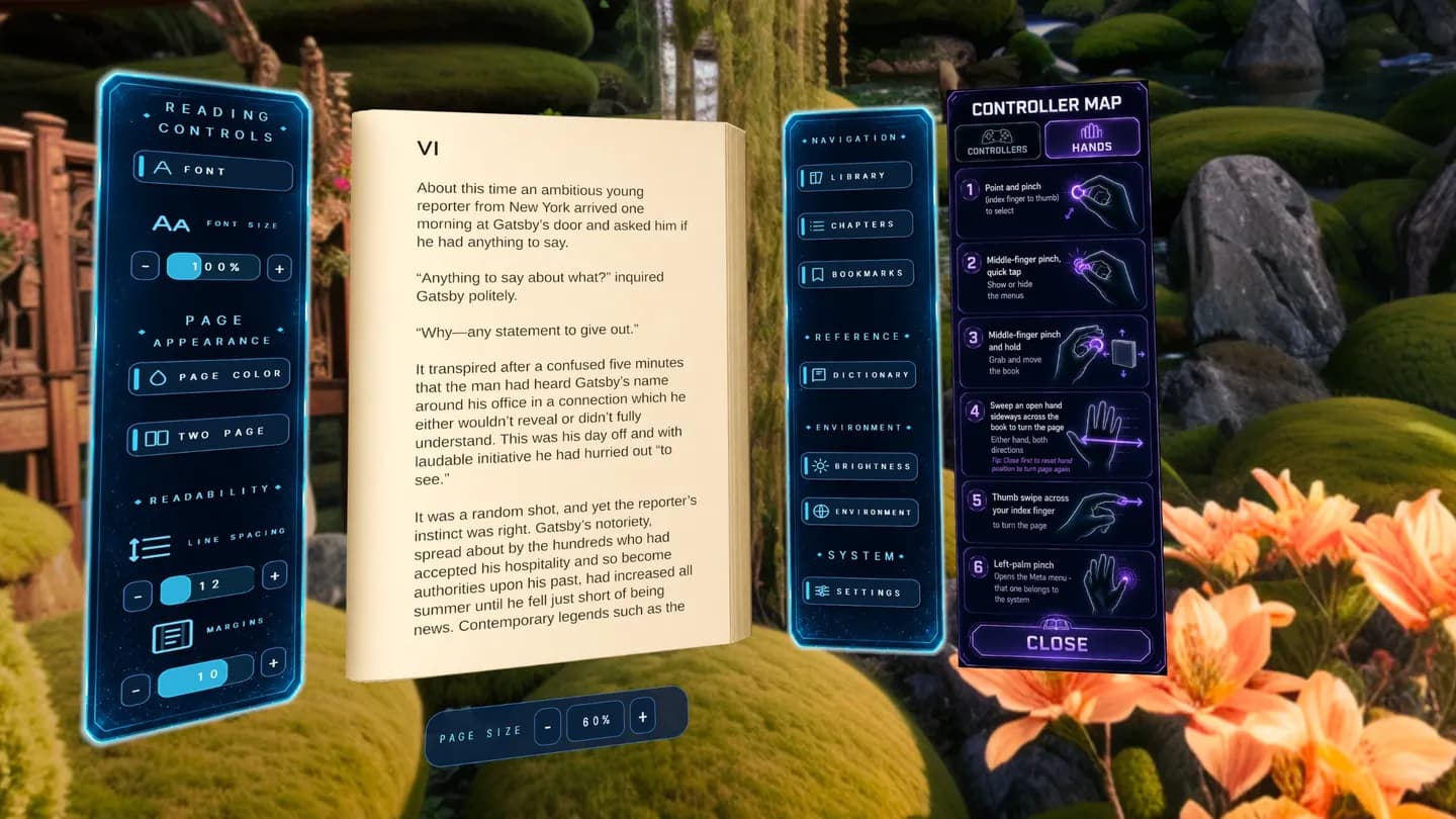 Meta Quest 游戏《悬浮看书》HoverTome