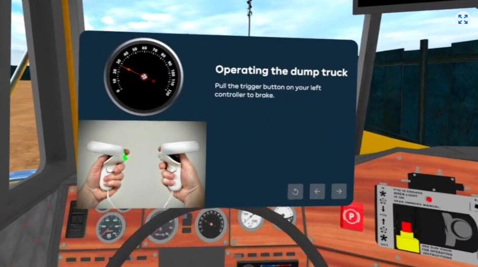Meta Quest 游戏《自卸卡车的安全和操作》Dump Truck Safety and Operation 游戏截图