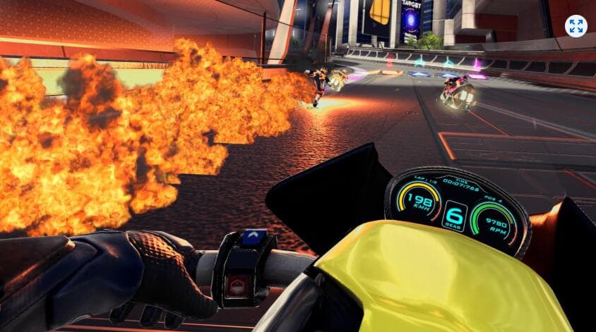 Meta Quest 游戏《悬浮摩托车竞赛》VRacer Hoverbike
