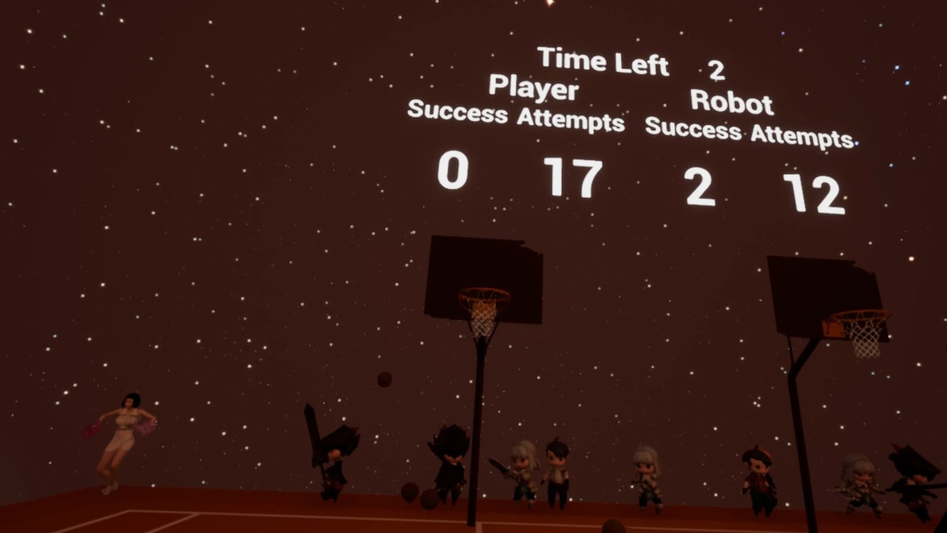 Steam串流游戏《篮球甜心VR》VR Basketball Sweetie(免费下载) 游戏截图