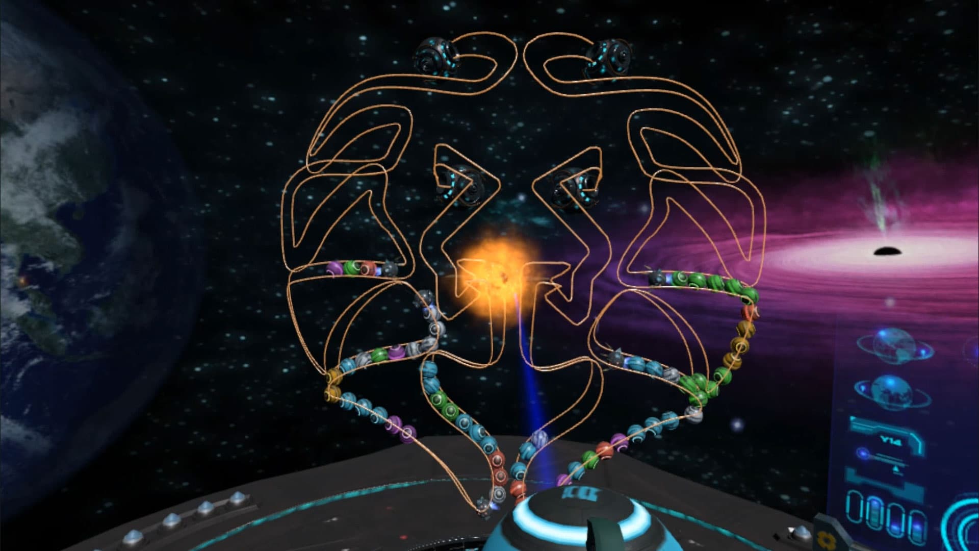 Steam串流游戏《宇宙祖玛》Cosmos Crash VR 游戏截图
