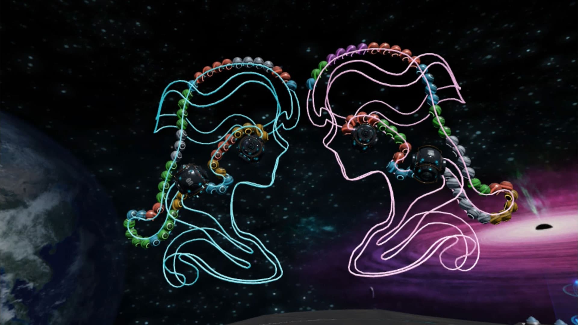 Steam串流游戏《宇宙祖玛》Cosmos Crash VR 游戏截图