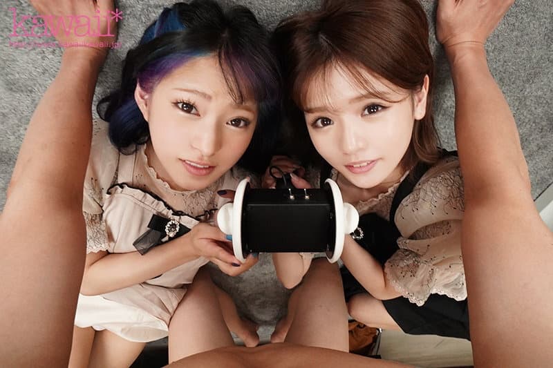 KAVR-213 【VR】【進化版！全編ASMR特化】「お兄ちゃんの耳、犯してみよっか！」脳内淫語感染 痴女っ子Wシスターズに前後左右から密着サンドイッチ逆3Pエッチッチ