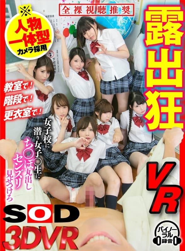 DSVR-316 【VR】露出狂VR 女子校に潜り女子○生にち○ぽ丸出しセンズリ見せつけろ！ ※新技術 人物一体型VRカメラ使用で超シンクロ率120％