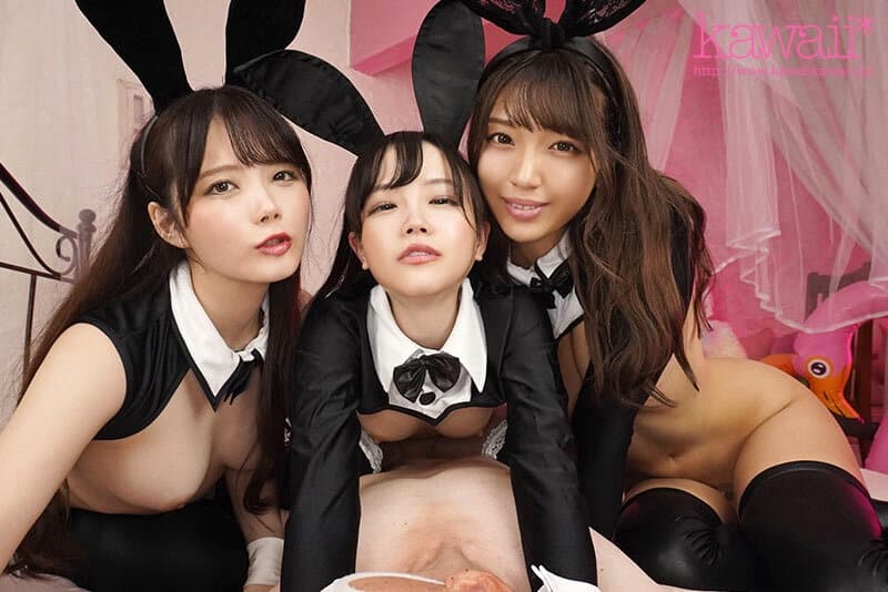 KAVR-287 【VR】3匹の肉食ウサギに囲まれ永久射精させられるぴょんぴょん飛び跳ね騎乗位ハーレムバニーランドVR 木下ひまり、工藤ララ、美澄玲衣