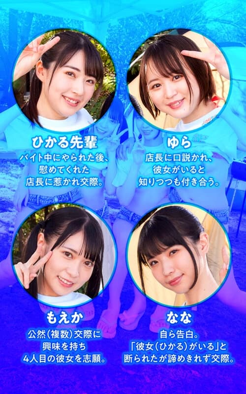 NHVR-223 皆月ひかる 希咲那奈 円井萌華 日向ゆら【VR】ナチュラルハイ25周年記念作品 海の家のバイト娘4人（全員ちっぱい）と公然交際！？僕のことが好き過ぎるびしょ濡れキツマンに無限射精！子づくりイチャラブラブラブラブ温泉旅行