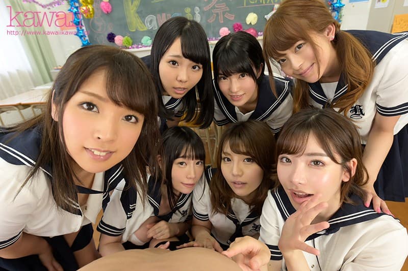 KAVR-050 【VR】幼馴染から女子校の文化祭に招待された僕 耳かきリフレでトリプル手コキ！？セーラー服メイド喫茶でハーレムパイズリ！？打ち上げは僕のチ●ポ争奪パコパコ乱交！？全3コンテンツ120分HQVR