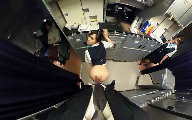 DANDYVR-001 【VR】3DVR360 「男ならこんな場所で射精したい！仕事中のCAの前で勃起チ○ポを見せつけたらヤってくれた！」