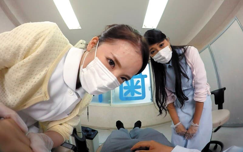 VARM-031 【VR】欲求不満歯科助手二人と治療中にこっそりSEX（るりちゃん、レナちゃん）