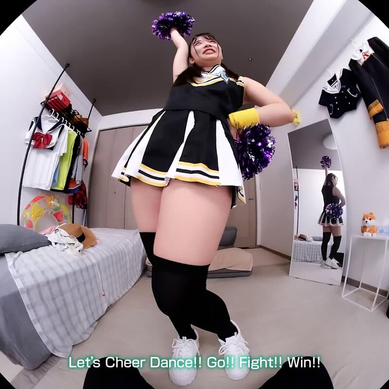 CRVR-377【VR】【8KVR】チアガールのTバック尻に即ズボッVR パンチラ…パン見せ…チアダンス！ツインテ可愛い彼女と過ごす最高に楽しいひととき！ 二葉エマ