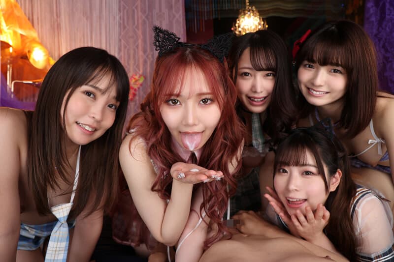 BIBIVR-162 【VR】现役J系秘密俱乐部 教师潜入特别篇 这里是天堂吗！？5VS1迷乱后宫性爱