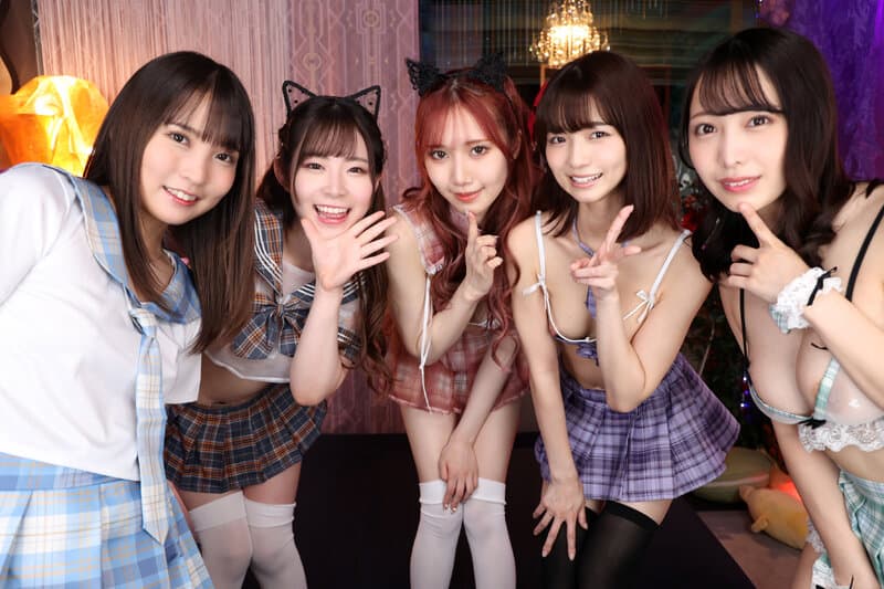 BIBIVR-162 【VR】现役J系秘密俱乐部 教师潜入特别篇 这里是天堂吗！？5VS1迷乱后宫性爱