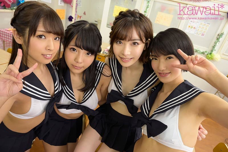 KAVR-050 【VR】幼馴染から女子校の文化祭に招待された僕 耳かきリフレでトリプル手コキ！？セーラー服メイド喫茶でハーレムパイズリ！？打ち上げは僕のチ●ポ争奪パコパコ乱交！？全3コンテンツ120分HQVR