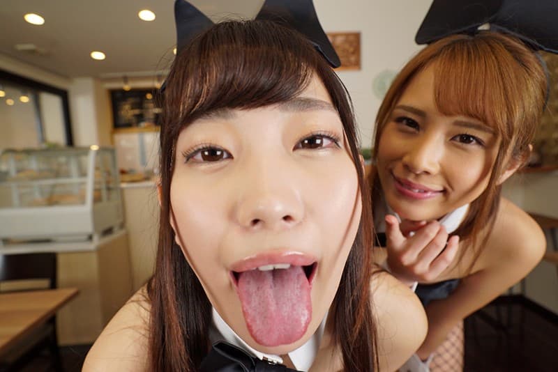 KMVR-499 【VR】舐めプレイ×バイノーラル×バニーガールカフェへようこそ 美谷朱里?花咲いあん