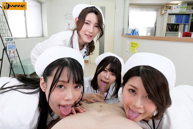 WAVR-216 【VR】4人のおしゃぶり痴女ナース吸精フェラチオ 妊婦妻の付き添い中にしこたま精子吸い尽くされる逆NTRハーレムVR 有岡みう 広仲みなみ 森沢かな 推川ゆうり