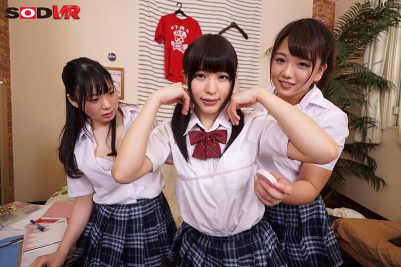 DSVR-313 【VR】妹が巨乳の友達を連れてきて僕の部屋で勉強会。パンチラ胸チラ見放題の中、巨乳に見とれる僕にブラコンの妹が嫉妬！それを面白がり友達の誘惑がエスカレートしそのままエッチに突入！妹も交えて4Pハーレムセックス！