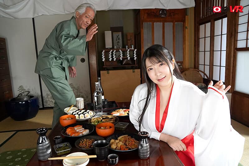 DSVR-1318 【VR】「ねぇ、この先も独り身の予定なら私が貰ってあげようか？」数年ぶりに帰省した地元で再開した幼馴染は巫女さん！ 大人になった彼女は、僕が独身だと知り、お酒の力と溢れんばかりのおっぱいでボクの亀頭を襲ってきました！！ 優月まりな
