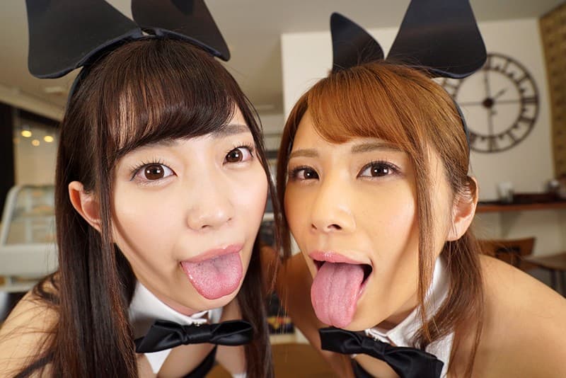 KMVR-499 【VR】舐めプレイ×バイノーラル×バニーガールカフェへようこそ 美谷朱里?花咲いあん