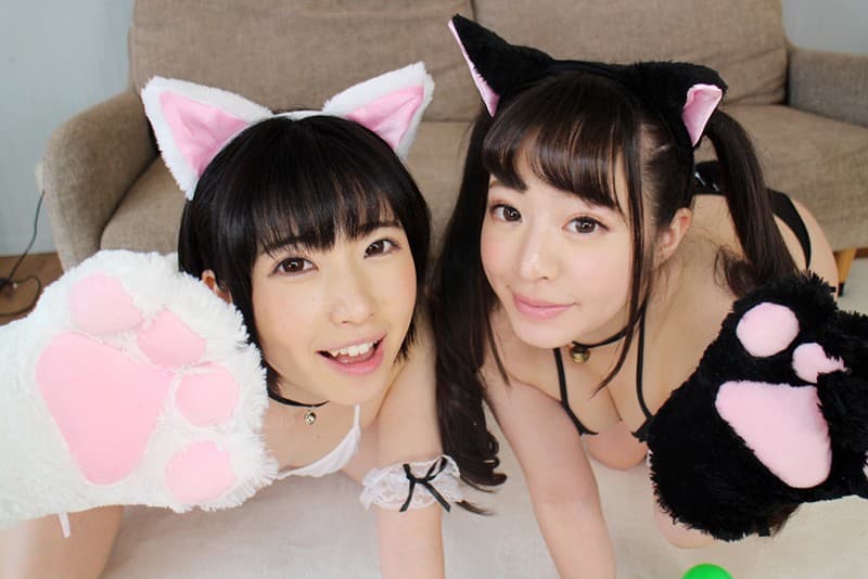 EXVR-210 【VR】新感覚！初めての猫ミミカフェ！ 飛びきりカワイイネコミミ少女達に大量中出し！桃尻かのん 皆月ひかる