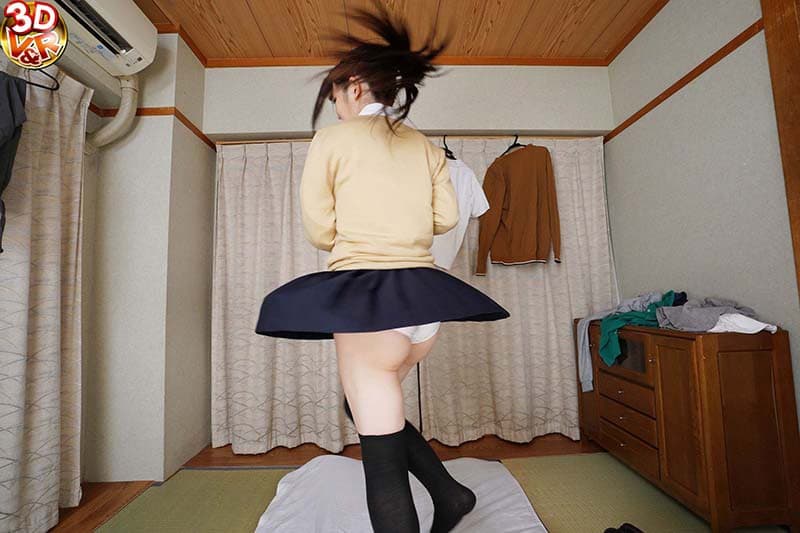 VRVR-060 【VR】「お兄ちゃん大好きだよ！」ニーハイ穿いた制服姿の妹が無防備を装い見せつける絶対領域にフル勃起！ベロキス/耳舐め/ニーハイ脚コキ/濃厚フェラ！生チ○ポ挿入すると膝をガクガクさせながら何度もイキ乱れまさかの中出し懇願！御坂りあ