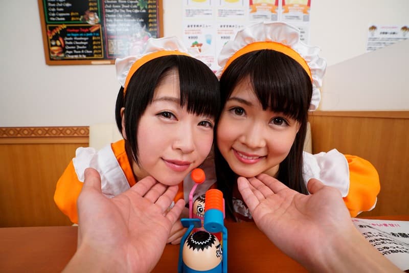 TJVR-009 【VR】「お帰りなさいませ！ご主人様！」「もしよろしければ、生のおま●こでご奉仕させてもらってもイイですか？」アイドルの卵のカフェ店員の神すぎる対応で生中出しSEXが確定しちゃう！？ 吉良いろは 山井すず