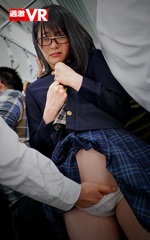 NHVR-215 【VR】リアル痴● ～電車の中で手マンされて羞恥イキするJ○の顔をガン見できるVR～