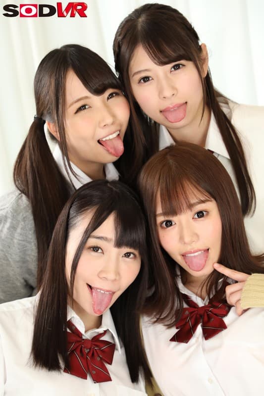 DSVR-428 【VR】『顔面総攻撃VR 俺vs.女子○生たち』クラスメイト4人から唾たらし?顔舐め?尿?ハメ潮ぶっかけ！顔中汁まみれハーレム5P
