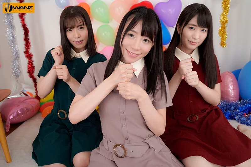 WAVR-041 【VR】3人組アイドルにトライアングルフォーメーションでささやかれまくり！舐められまくり！！ハーレムオフ会体験VR 左右の耳に淫語をささやかれながら目の前ではエロプレイ！三位一体のアイドルグルーヴで未体験ゾーンに突入できる新感覚逆4P VR！！
