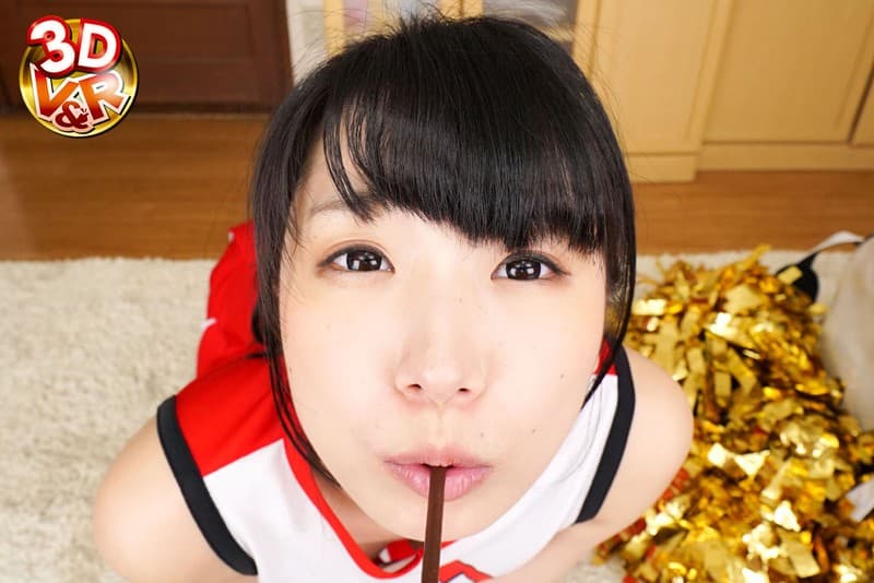 VRVR-010 【VR】チアリーディング姿の妹が落ち込む僕に励まし淫語/パンチラ/マンチラで誘惑！電マを当てると震えながらエビ反り絶頂！キス寸前の密着感で膣内射精SEX！ 永井みひな