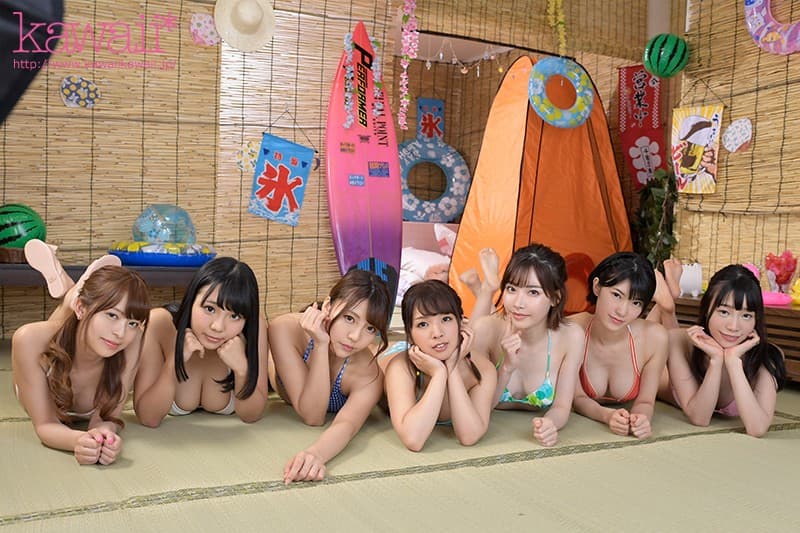 KAVR-051 【VR】夏休み海の家でアルバイトしていた僕 台風で電車が止まり遊びにきていた女子大生7人と雑魚寝することに…ほろ酔い気分でエッチな雰囲気になり夜な夜なハメまくったあの日